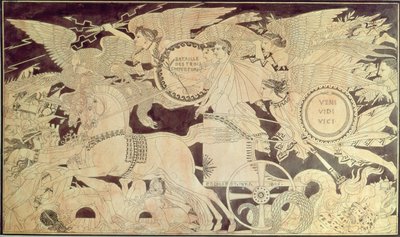 Allegorie der Schlacht von Austerlitz, Vorzeichnung für die Dekoration einer großen Sevres-Vase für den Kaiserpalast von Saint-Cloud, 1806 von Pierre Nolasque Bergeret